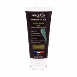 Argaia Masque Visage Argile Verte Purifiante & Rééquilibrante, 100ml