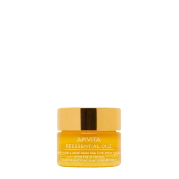 Apivita Beesential Oils Baume De Nuit Fortifiant Et Nourrissant, 15ml 1 Apivita Beesential Oils Baume De Nuit Fortifiant Et Nourrissant, 15ml