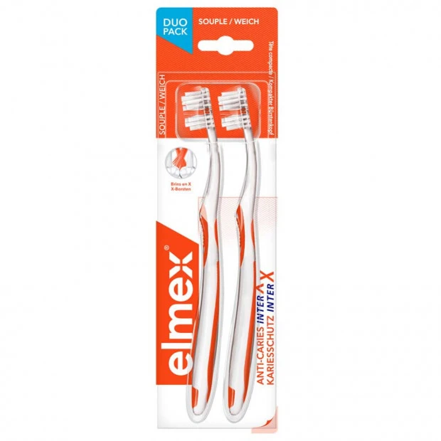 Brosse À Dent Anti-Caries Interx Souple, X2 1 Brosse À Dent Anti-Caries Interx Souple, X2