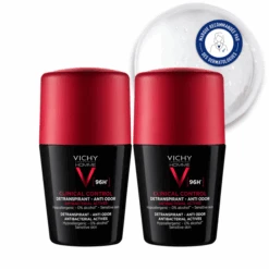 VICHY Clinical Control Homme Détranspirant Anti-Odeur 96H Roll-On, Lot 2X50ml
