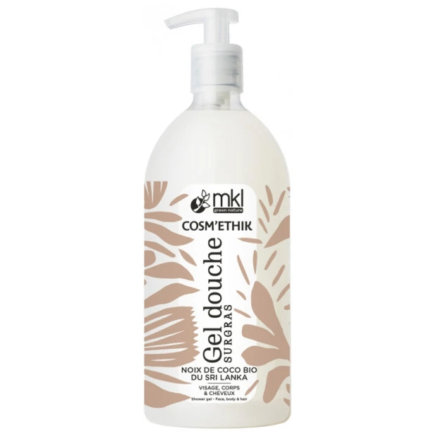 Cosm'Ethik Gel Douche Surgras Noix De Coco Du Sri Lanka, 1L 1 Cosm'Ethik Gel Douche Surgras Noix De Coco Du Sri Lanka, 1L