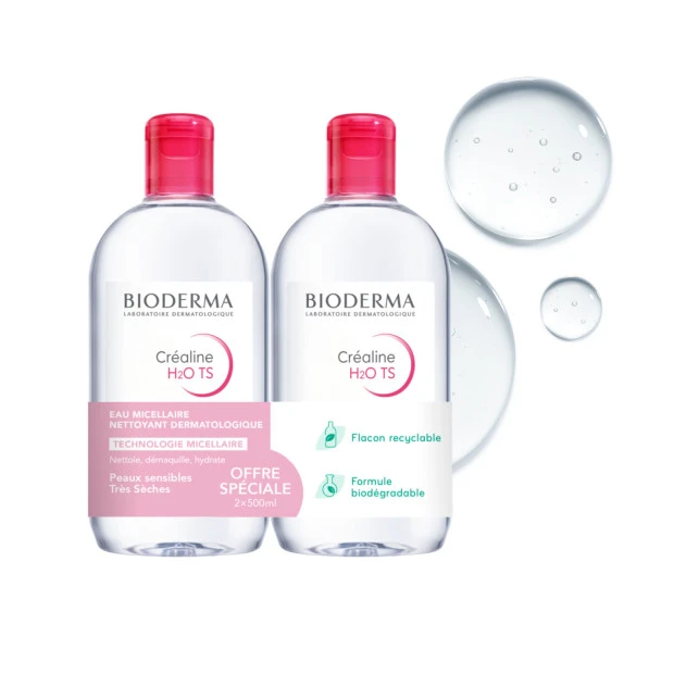 Bioderma Créaline T.S. H2O Eau Micellaire, 2X500ml 3 Bioderma Créaline T.S. H2O Eau Micellaire, 2X500ml – Image 3