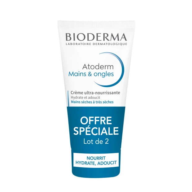 Bioderma Atoderm Crème Ultra-Nourrissante Mains & Ongles, Lot 2X50ml 1 Bioderma Atoderm Crème Ultra-Nourrissante Mains & Ongles, Lot 2X50ml