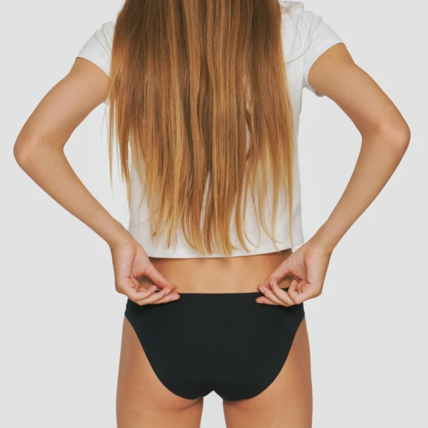 Culotte Menstruelle Sans Couture Flux Moyen Ado Noir 14-16 Ans 4 Culotte Menstruelle Sans Couture Flux Moyen Ado Noir 14-16 Ans – Image 4