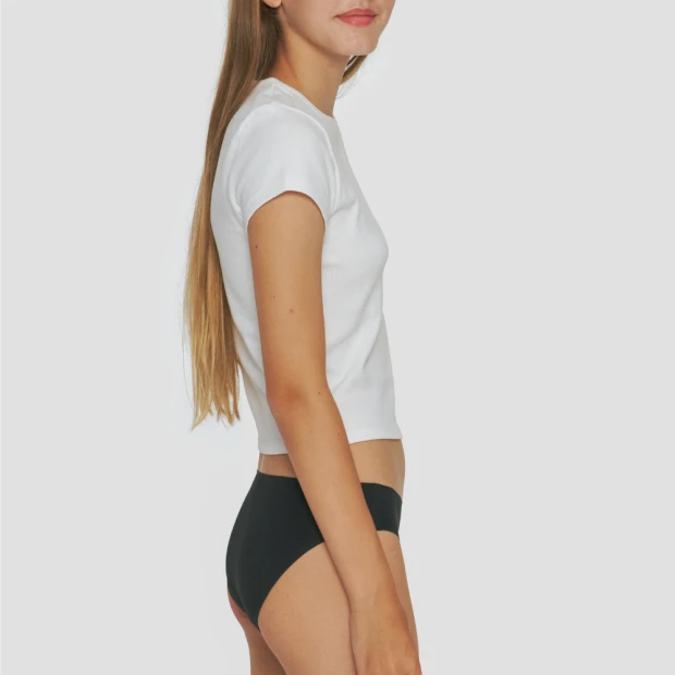 Culotte Menstruelle Sans Couture Flux Moyen Ado Noir 14-16 Ans 5 Culotte Menstruelle Sans Couture Flux Moyen Ado Noir 14-16 Ans – Image 5