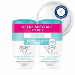 VICHY Déodorant Anti-Transpirant, Lot De 2 Roll-On 50ml