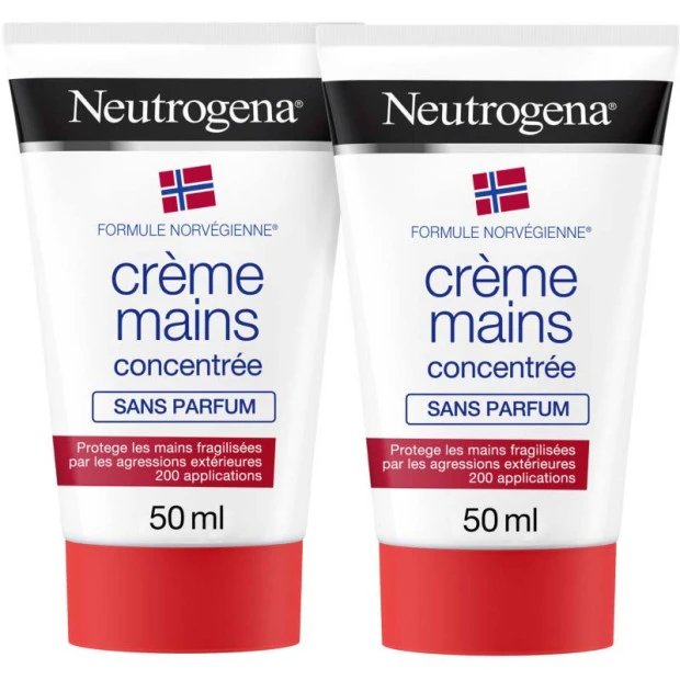 Neutrogena Duo Crème Mains Appaisante Sans Parfum, 2 X 50ml 1 Neutrogena Duo Crème Mains Appaisante Sans Parfum, 2 X 50ml