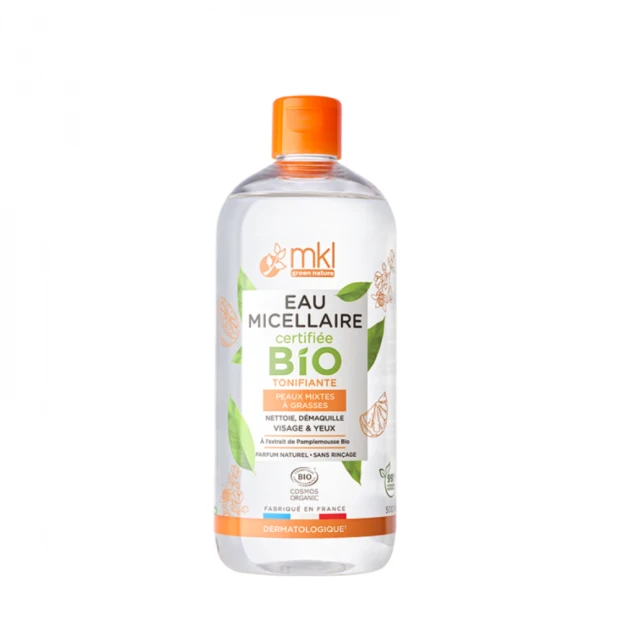 Eau Micellaire Bio Tonifiante Peaux Mixtes À Grasses, 500ml 1 Eau Micellaire Bio Tonifiante Peaux Mixtes À Grasses, 500ml