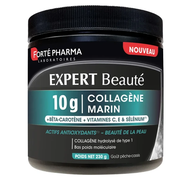 Expert Beauté Collagène Marin 10G Goût Pêche-Cassis, 230G 1 Expert Beauté Collagène Marin 10G Goût Pêche-Cassis, 230G