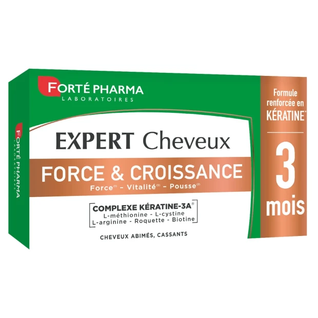 Expert Cheveux Force Croissance Vitalité Complexe Kératine 3 Mois, 90 Comprimés 1 Expert Cheveux Force Croissance Vitalité Complexe Kératine 3 Mois, 90 Comprimés