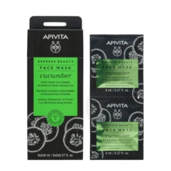 Apivita Express Beauty Masque Visage Hydratation Intense Au Concombre, 2X8ml