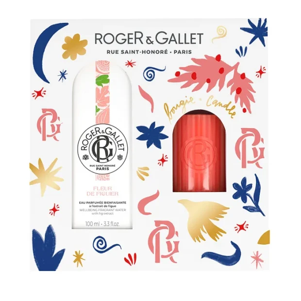 ROGER & GALLET Fleur De Figuier Coffret Eau Parfumée Bienfaisante 100ml Et Sa Bougie Parfumée 1 ROGER & GALLET Fleur De Figuier Coffret Eau Parfumée Bienfaisante 100ml Et Sa Bougie Parfumée
