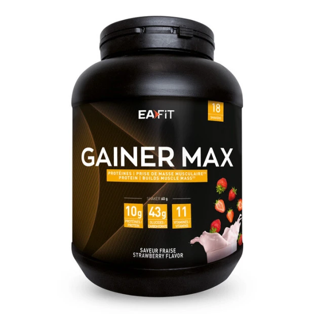 Gainer Max Fraise, 1.1Kg 1 Gainer Max Fraise, 1.1Kg