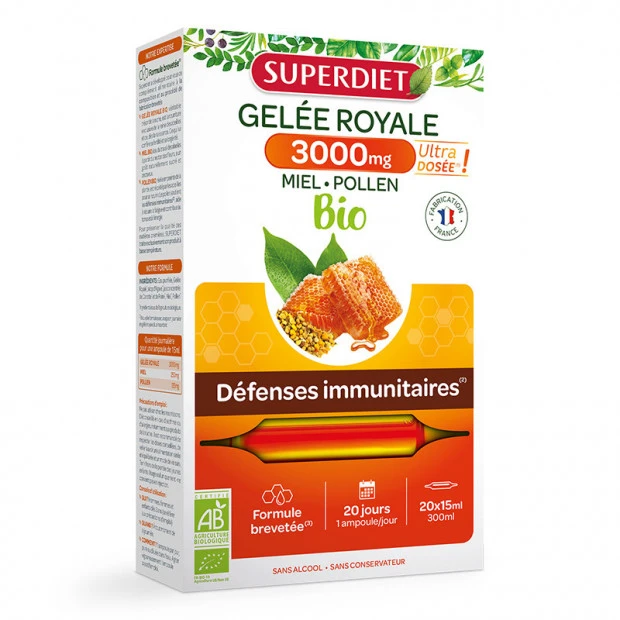 Gelée Royale 3000Mg Bio, 20 Ampoules 1 Gelée Royale 3000Mg Bio, 20 Ampoules