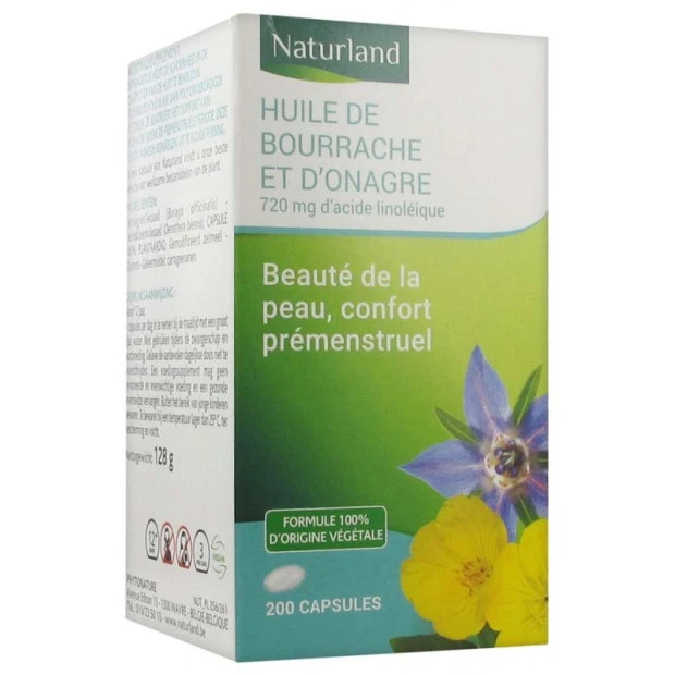 Huile De Bourrage Et D'Onagre, 200 Capsules 1 Huile De Bourrage Et D'Onagre, 200 Capsules