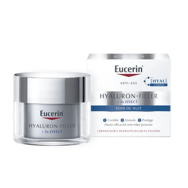 Eucerin Hyaluron-Filler+ 3X Effect Soin De Nuit, 50ml 1 Eucerin Hyaluron-Filler+ 3X Effect Soin De Nuit, 50ml