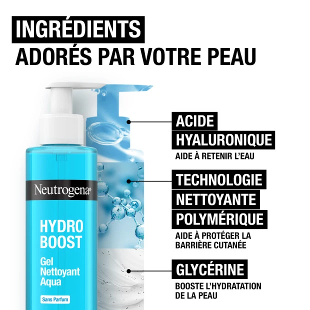 Neutrogena Hydro Boost Aqua-Gel Nettoyant Sans Parfum, 200ml 3 Neutrogena Hydro Boost Aqua-Gel Nettoyant Sans Parfum, 200ml – Image 3