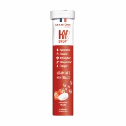 Hydrop Pastilles Hydratation Goût Fraise, 20 Pastilles Effervescentes