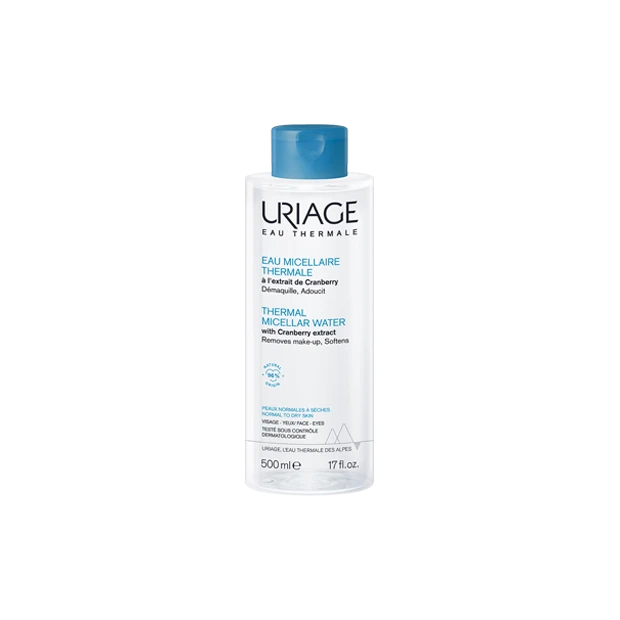 URIAGE Hygiène Eau Micellaire Thermale - Peaux Nomales À Sèches, 500ml 1 URIAGE Hygiène Eau Micellaire Thermale - Peaux Nomales À Sèches, 500ml