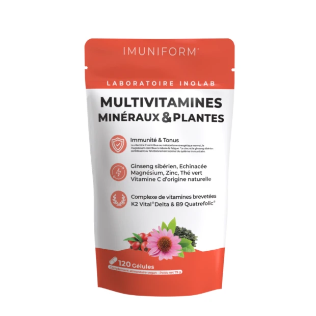 Imuniform Multivitamines Mineraux & Plantes Immunité Tonus, 120 Gélules 1 Imuniform Multivitamines Mineraux & Plantes Immunité Tonus, 120 Gélules
