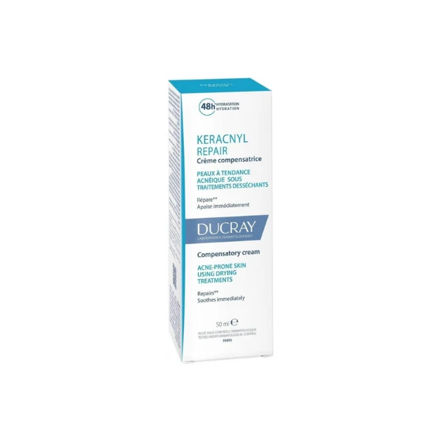 Ducray Keraclyl Repair Crème Compensatrice Visage Peaux À Tendance Acnéique Sous Traitements Desséchants, 50ml 3 Ducray Keraclyl Repair Crème Compensatrice Visage Peaux À Tendance Acnéique Sous Traitements Desséchants, 50ml – Image 3