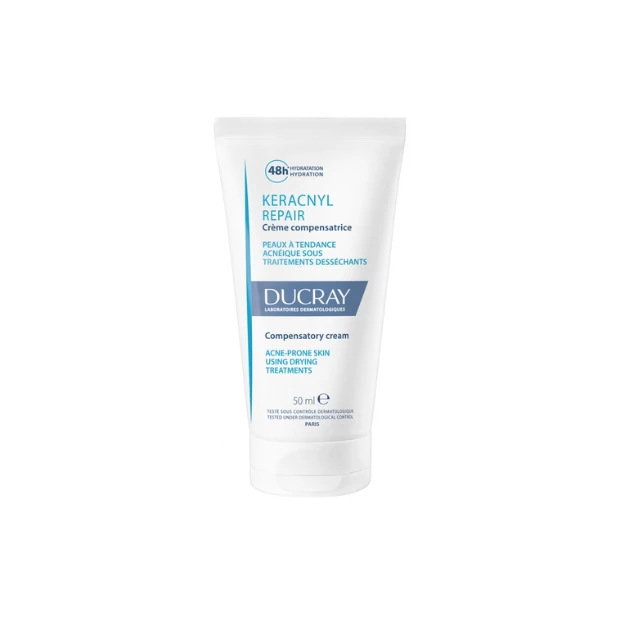 Ducray Keraclyl Repair Crème Compensatrice Visage Peaux À Tendance Acnéique Sous Traitements Desséchants, 50ml 1 Ducray Keraclyl Repair Crème Compensatrice Visage Peaux À Tendance Acnéique Sous Traitements Desséchants, 50ml