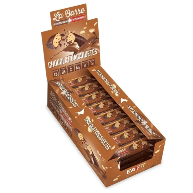 La Barre Protéines + Vitamines Chocolat Cacahuette, 24 Barres X 49G 1 La Barre Protéines + Vitamines Chocolat Cacahuette, 24 Barres X 49G