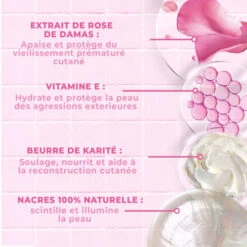 Lait Corps Scintillant Monoï Rose Bio, 200ml -Para Magasin lait corps scintillant monoi rose bio 200ml 4