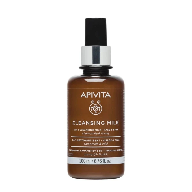 Apivita Lait Nettoyant 3 En 1 Visage Et Yeux, 200ml 1 Apivita Lait Nettoyant 3 En 1 Visage Et Yeux, 200ml