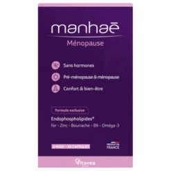 MANHAE Menopause Sans Hormones, 3 Mois - 90 Capsules