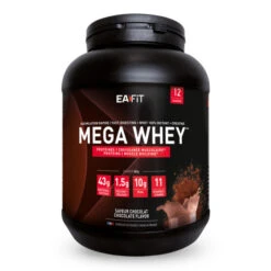 Mega Whey Protéines Croissance Musculaire Saveur Chocolat, 750G