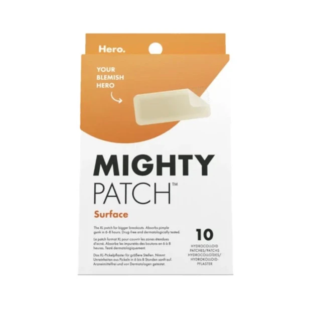Mighty Patch Surface Patchs Anti-Acné Zones Étendues, 10 Patchs Hydrocolloïdes 1 Mighty Patch Surface Patchs Anti-Acné Zones Étendues, 10 Patchs Hydrocolloïdes