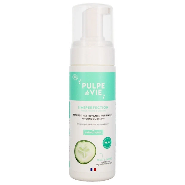 Mousse Nettoyante Purifiante Au Concombre Bio, 125ml 1 Mousse Nettoyante Purifiante Au Concombre Bio, 125ml