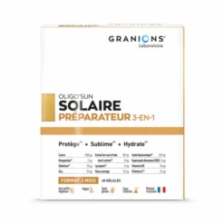 Oligo'Sun Préparateur Solaire 3-En-1 - 2 Mois, 60 Gélules