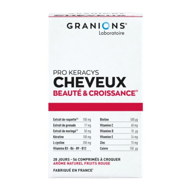 Pro Keracys Cheveux Beauté & Croissance Arôme Fruits Rouges - 28 Jours, 56 Comprimés À Croquer 1 Pro Keracys Cheveux Beauté & Croissance Arôme Fruits Rouges - 28 Jours, 56 Comprimés À Croquer
