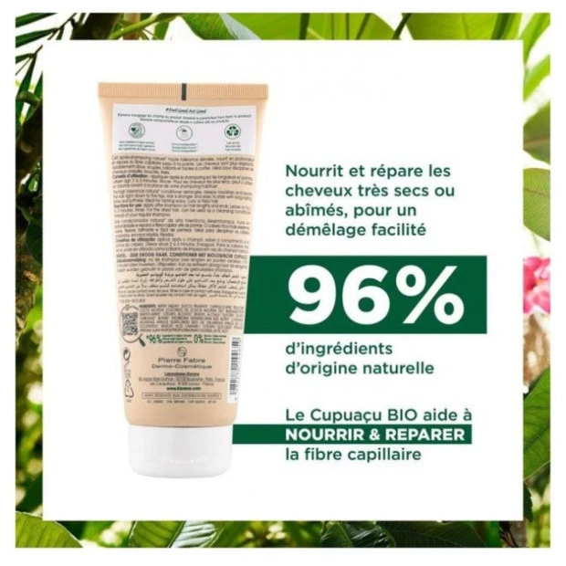 Klorane Réparation Après-Shampoing Au Cupuaçu Bio Cheveux Très Secs, 200ml 2 Klorane Réparation Après-Shampoing Au Cupuaçu Bio Cheveux Très Secs, 200ml – Image 2