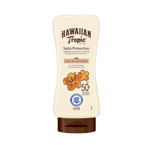 Hawaiian Tropic Satin Protection Lotion Solaire Spf50+, 180ml 1 Hawaiian Tropic Satin Protection Lotion Solaire Spf50+, 180ml