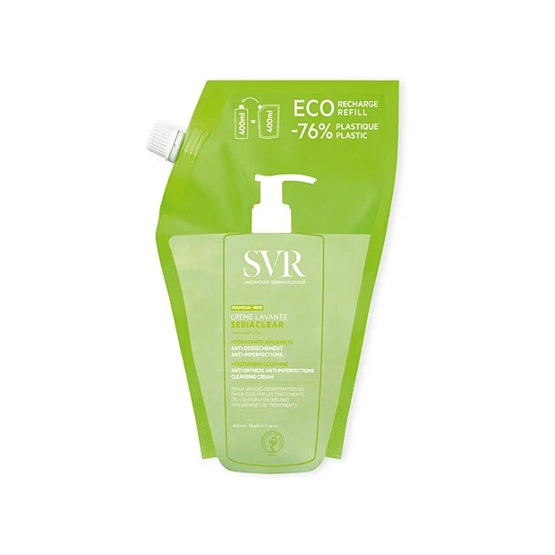 SVR Sebiaclear Crème Lavante Anti Imperfections Eco-Recharge, 400ml 1 SVR Sebiaclear Crème Lavante Anti Imperfections Eco-Recharge, 400ml