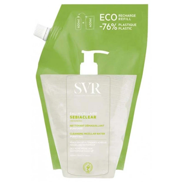 SVR Sebiaclear Eau Micellaire Éco-Recharge, 400ml 1 SVR Sebiaclear Eau Micellaire Éco-Recharge, 400ml