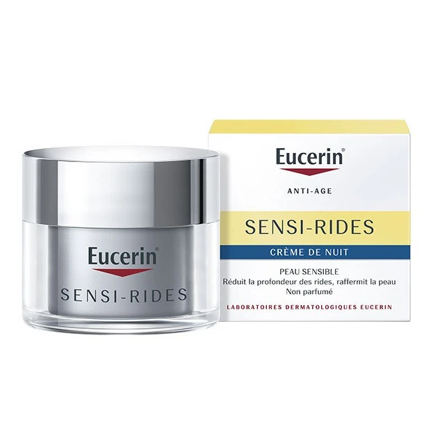 Eucerin Sensi-Rides Crème De Nuit Anti-Rides, 50ml 1 Eucerin Sensi-Rides Crème De Nuit Anti-Rides, 50ml