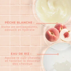 Shampoing Douceur Pêche Blanche & Eau De Riz, 250ml 11 Shampoing Douceur Pêche Blanche & Eau De Riz, 250ml -Para Magasin shampoing douceur peche blanche eau de riz 250ml 3