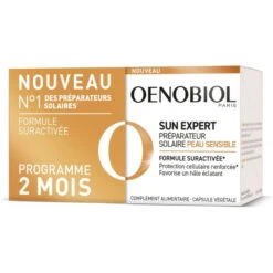 Sun Expert Préparation Solaire Peaux Sensibles 2 Mois, Lot 2X30 Capsules