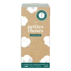 Tampons Applicateurs Coton Bio Flux Super Plus, Boîte De 14