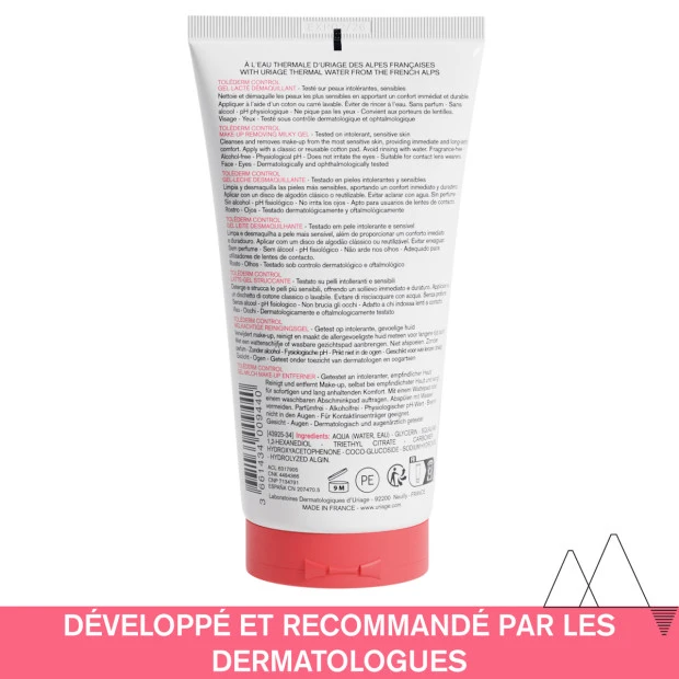 URIAGE Tolederm Control Gel Lacté Démaquillant, 150ml 2 URIAGE Tolederm Control Gel Lacté Démaquillant, 150ml – Image 2