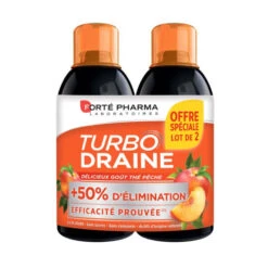 Turbodraine Thé Pêche, 2X500ml