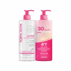 TOPICREM Ultra-Hydratant Lait Corps, Lot 2X500ml