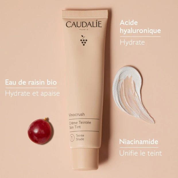 Caudalie Vinocrush Crème Teintée Visage Teinte 1, 30ml 2 Caudalie Vinocrush Crème Teintée Visage Teinte 1, 30ml – Image 2