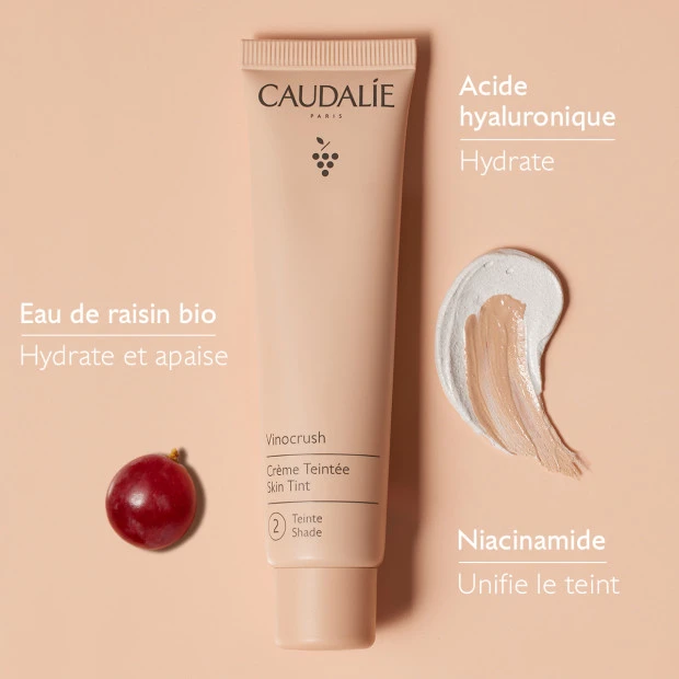 Caudalie Vinocrush Crème Teintée Visage Teinte 2, 30ml 2 Caudalie Vinocrush Crème Teintée Visage Teinte 2, 30ml – Image 2