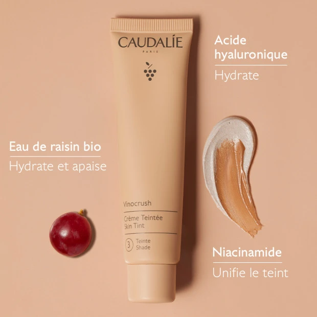 Caudalie Vinocrush Crème Teintée Visage Teinte 3, 30ml 2 Caudalie Vinocrush Crème Teintée Visage Teinte 3, 30ml – Image 2