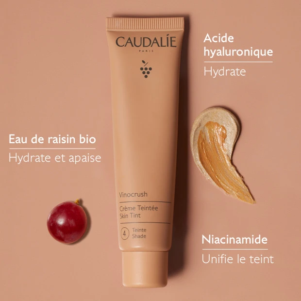 Caudalie Vinocrush Crème Teintée Visage Teinte 4, 30ml 3 Caudalie Vinocrush Crème Teintée Visage Teinte 4, 30ml – Image 3
